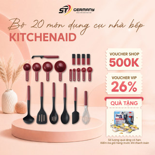 HCM Bộ 20 món Dụng Cụ nhà bếp KitchenAid màu Đỏ KQG494BXERG cao cấp GermanySnT 450452