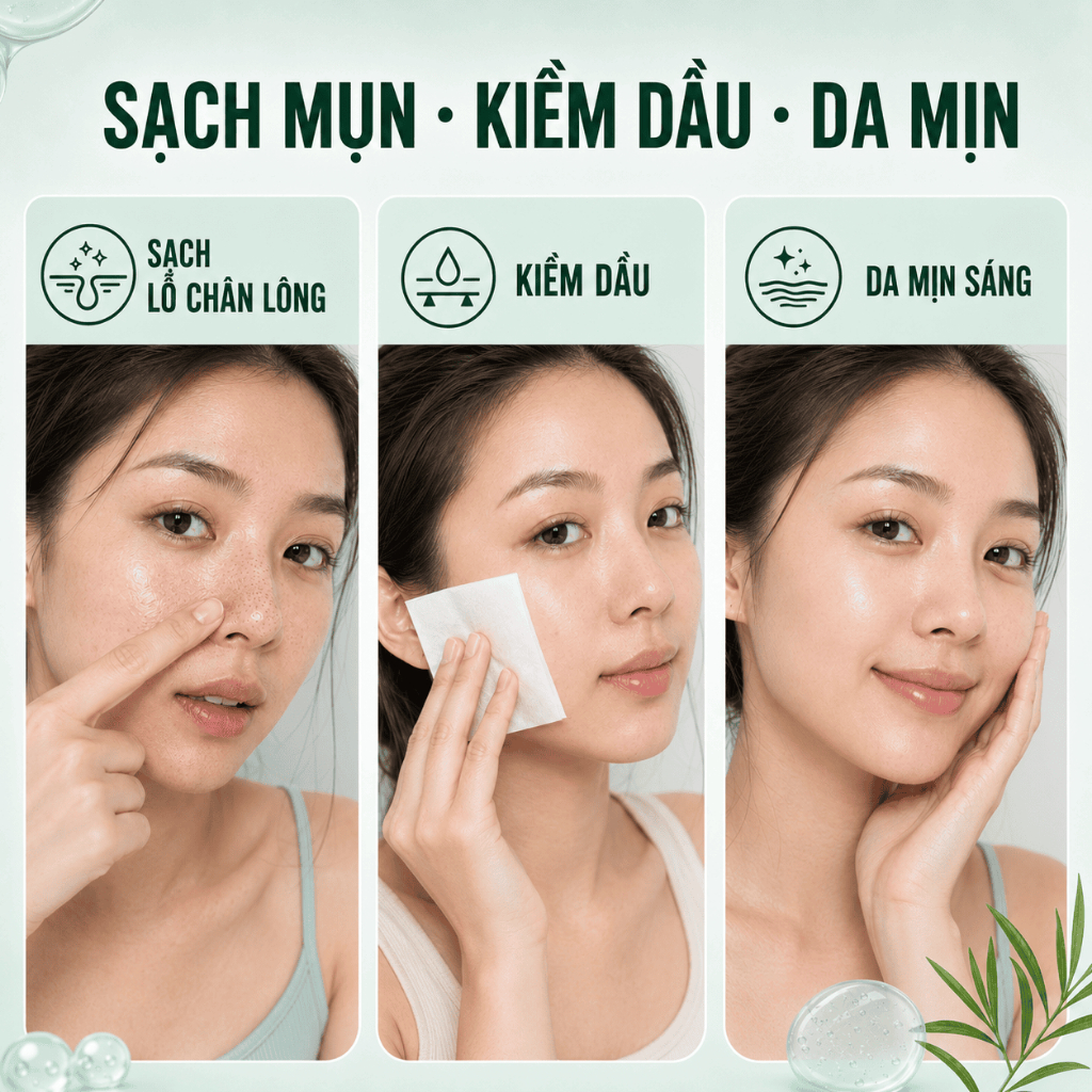 LYDIMOON Mặt nạ đất sét axit salicylic 100g, loại bỏ mụn đầu đen kiềm dầu sạch mụn dưỡng trắng sáng da