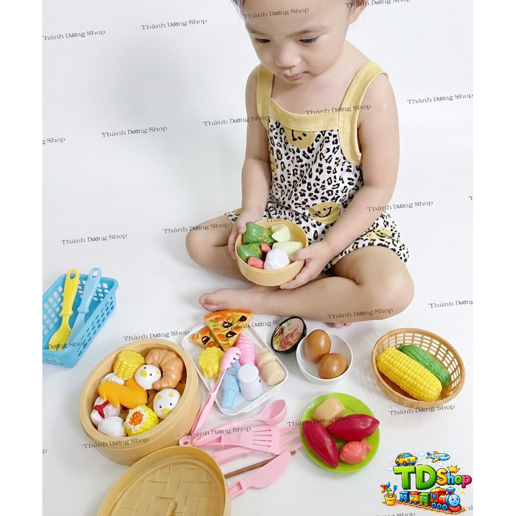 Bộ Đồ Chơi Nấu Ăn Cho Bé Kitchen Dụng Cụ Nhà Bếp Cho Bé 3+ cực nhiều chi tiết, mô hình giống thật