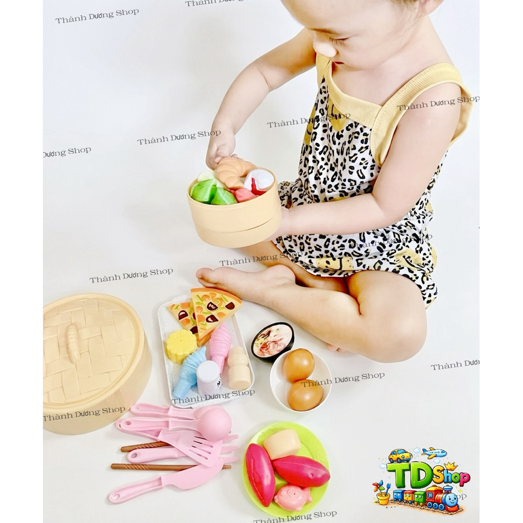 Bộ Đồ Chơi Nấu Ăn Cho Bé Kitchen Dụng Cụ Nhà Bếp Cho Bé 3+ cực nhiều chi tiết, mô hình giống thật