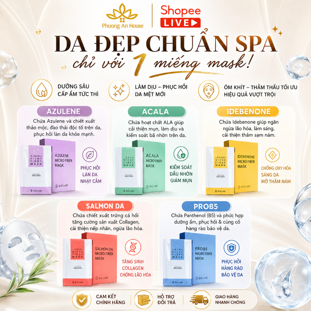 Mặt nạ Be’Balance Micro Fiber Mask 3 in 1 Hàn Quốc dưỡng ẩm sáng da