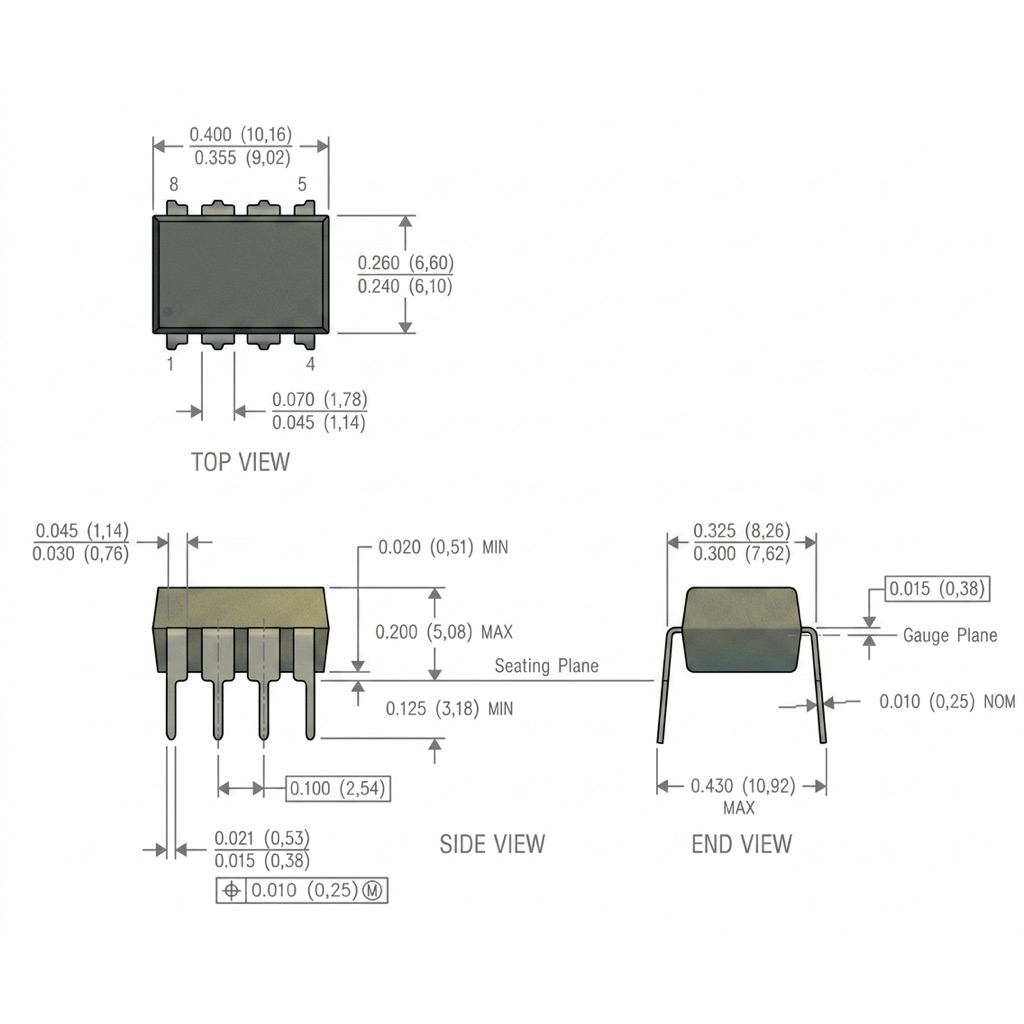 IC NE5532P NE5532 Dual Low Noise Op-Amp Texas Instruments - Bộ khuếch đại thuật toán DIP-8