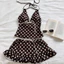 Bikini/Tankini Chấm Bi Hàn Quốc Kèm Chân Váy Bèo Che Bụng Tôn Dáng