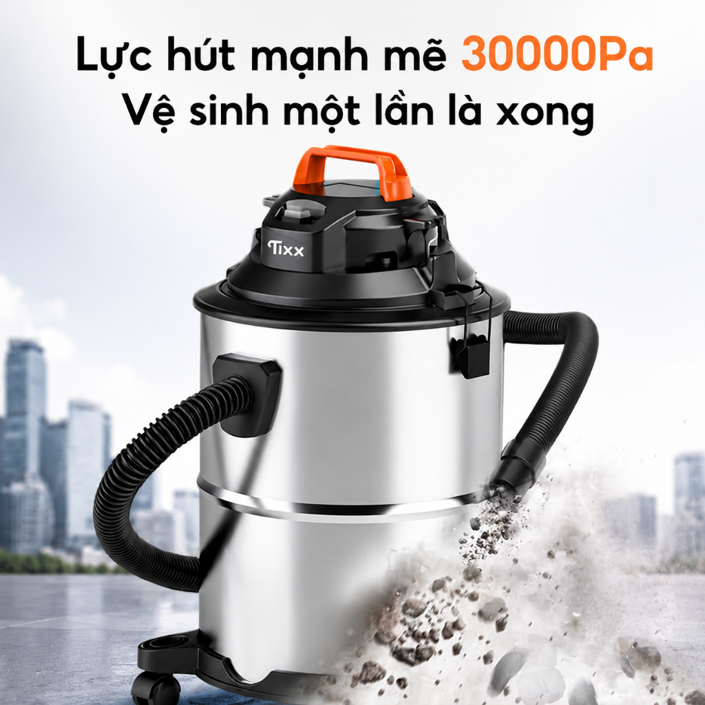 Tixx máy hút bụi 35L Máy hút bụi gia đình 1000W 50dB Máy hút bụi đa năng