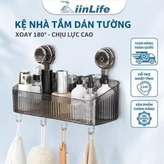 ZiinLife Kệ Đa Năng Treo Tường Không Cần Khoan- Để Dầu Gội, Sữa Tắm. Có Lỗ Thoát Nước, Siêu Chắc Chắn