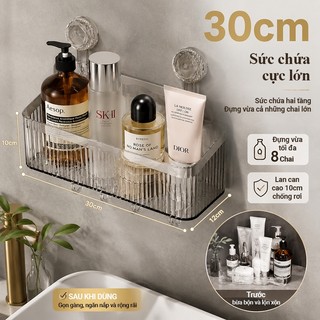 ZiinLife Kệ Đa Năng Treo Tường Không Cần Khoan- Để Dầu Gội, Sữa Tắm. Có Lỗ Thoát Nước, Siêu Chắc Chắn