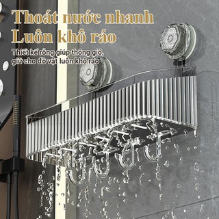 ZiinLife Kệ Đa Năng Treo Tường Không Cần Khoan- Để Dầu Gội, Sữa Tắm. Có Lỗ Thoát Nước, Siêu Chắc Chắn