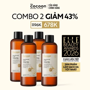 Combo 4 Bigsize - Nước tẩy trang bí đao Cocoon tẩy sạch makeup & giảm dầu 500ml