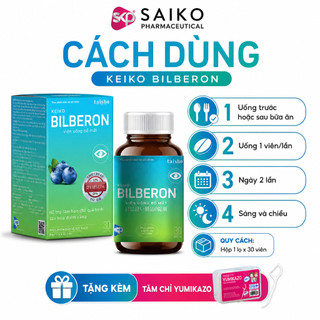 BILBERON 30 Viên – Bổ Mắt, Giảm Mỏi Mắt, Khô Mắt, Tăng Thị Lực, Chống Ánh Sáng Xanh, Việt Quất DHA