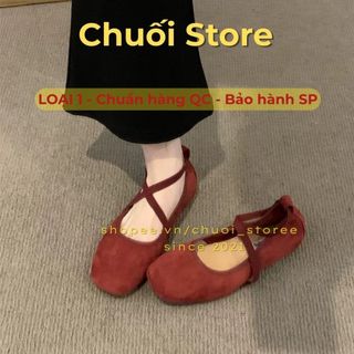 Giày bệt nữ da PU tổng hợp dệt vải đế cao su nhẹ nhàng nữ tính thoải mái mềm mại