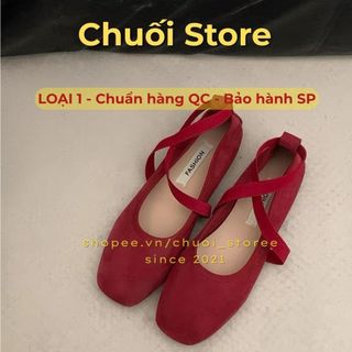 Giày bệt nữ da PU tổng hợp dệt vải đế cao su nhẹ nhàng nữ tính thoải mái mềm mại