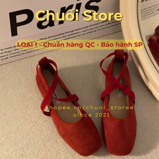 Giày bệt nữ da PU tổng hợp dệt vải đế cao su nhẹ nhàng nữ tính thoải mái mềm mại
