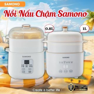 Nồi nấu chậm đa năng SAMONO dung tích 1L/0.8L phiên bản tiếng Việt SC10/ SC08B- Chính hãng BH 1 năm