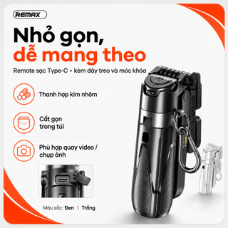 REMAX P80 Gậy Chụp Ảnh Mini 360° Kèm Remote Sạc Type-C Giá Đỡ Để Bàn