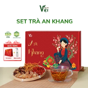 Set trà quà tặng gồm Trà Bổ Huyết Và Trà Đông Trùng (40 gói) hỗ trợ bổ khí huyết - Tiệm Trà Việt
