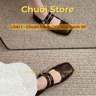Giày bệt nữ da PU tổng hợp dệt vải đế cao su xinh xắn dễ thương phong cách nhẹ nhàng nữ tính