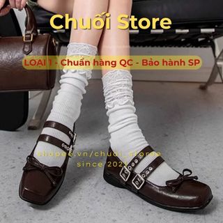 Giày bệt nữ da PU tổng hợp dệt vải đế cao su xinh xắn dễ thương phong cách nhẹ nhàng nữ tính
