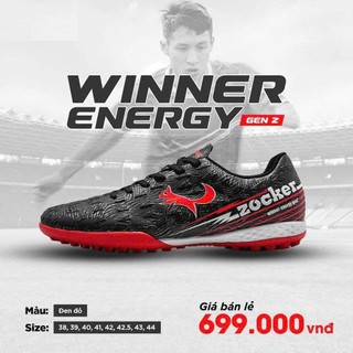 Giày Bóng Đá Người Lớn ,Sân Cỏ Nhân Tạo - Giày Zocker Winner Energy Gen 2( Tặng kèm tất )