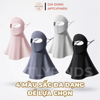 Khẩu Trang Che Kín Mặt 360 Độ Chống Tia UV UPF50+ APTLYFINDS Vải Lụa Băng, Chống Nắng Toàn Diện
