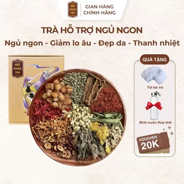 Trà thảo mộc hỗ trợ giấc ngủ, dưỡng tâm an thần ngủ ngon hộp 10/20 gói - MỘC NHAN TRÀ