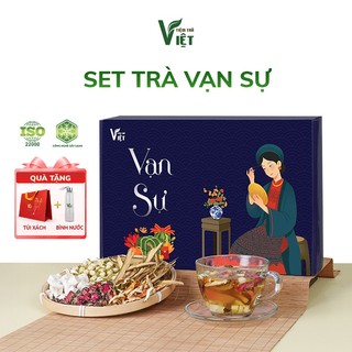 Set trà quà tặng gồm Trà Ngũ Sắc Và Trà Tỏa Hương 40 Gói Giúp Tóc Chắc Khỏe Lưu Hương Cơ Thể - Tiệm Trà Việt