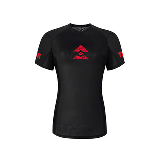 Áo Chạy Bộ Ngắn Tay Nam Nữ T8 Iced Tee Màu Đen logo Đỏ - Thoáng Mát- Siêu Nhẹ - Hàng Chính Hãng