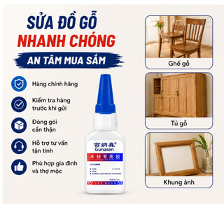 Keo Dán Gỗ Siêu Chắc Khô Nhanh Chống Nước Chuyên Dán Gỗ Tủ Gỗ Nội Thất Đồ Gỗ Đa Năng 20G