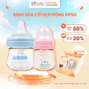 Mã IQKA499KK GIẢM 9K CHO ĐƠN CÓ GIÁ TRỊ TỐI THIẾU 499KBình Sữa Sơ Sinh PPSU JUBON – Bình Cổ Rộng 120ml Và Cổ Hẹp 80ml, N