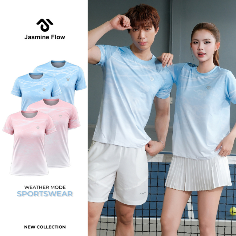 [DEAL MỞ BÁN] Áo Thun Thể Thao Nam Nữ JASMINE FLOW Co Giãn 4 Chiều, Thoáng Khí, Thấm Hút Mồ Hôi Pickleball Tennis JT056