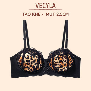 Áo lót Nữ VECYLA su phối ren A 8391 - Áo ngực đệm vừa 2,5cm không gọng quả ngang nâng ngực tròn đẹp