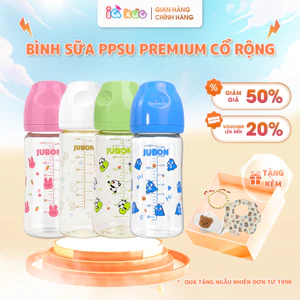 Bình Sữa PPSU Premium Thiết Kế Cổ Rộng, Núm Ti Mềm, Hỗ Trợ Chống Sặc Cho Bé Chịu Nhiệt Tốt Dễ Vệ Sinh IQKAO