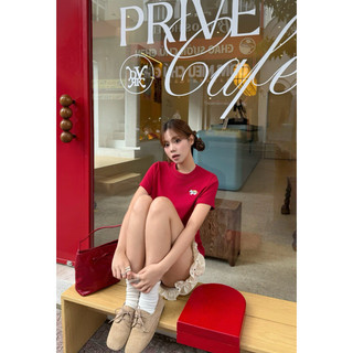Áo thun OLV cổ tròn dáng basic trẻ trung Cotton T Shirt phù hợp mọi dịp