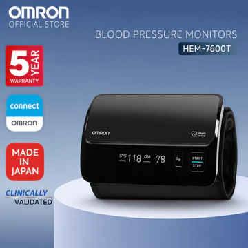 [Nhập Khẩu Nhật Bản] Máy Đo Huyết Áp Bắp Tay Omron Hem-7600T | Kết Nối Bluetooth -Vòng Bít Không Dây