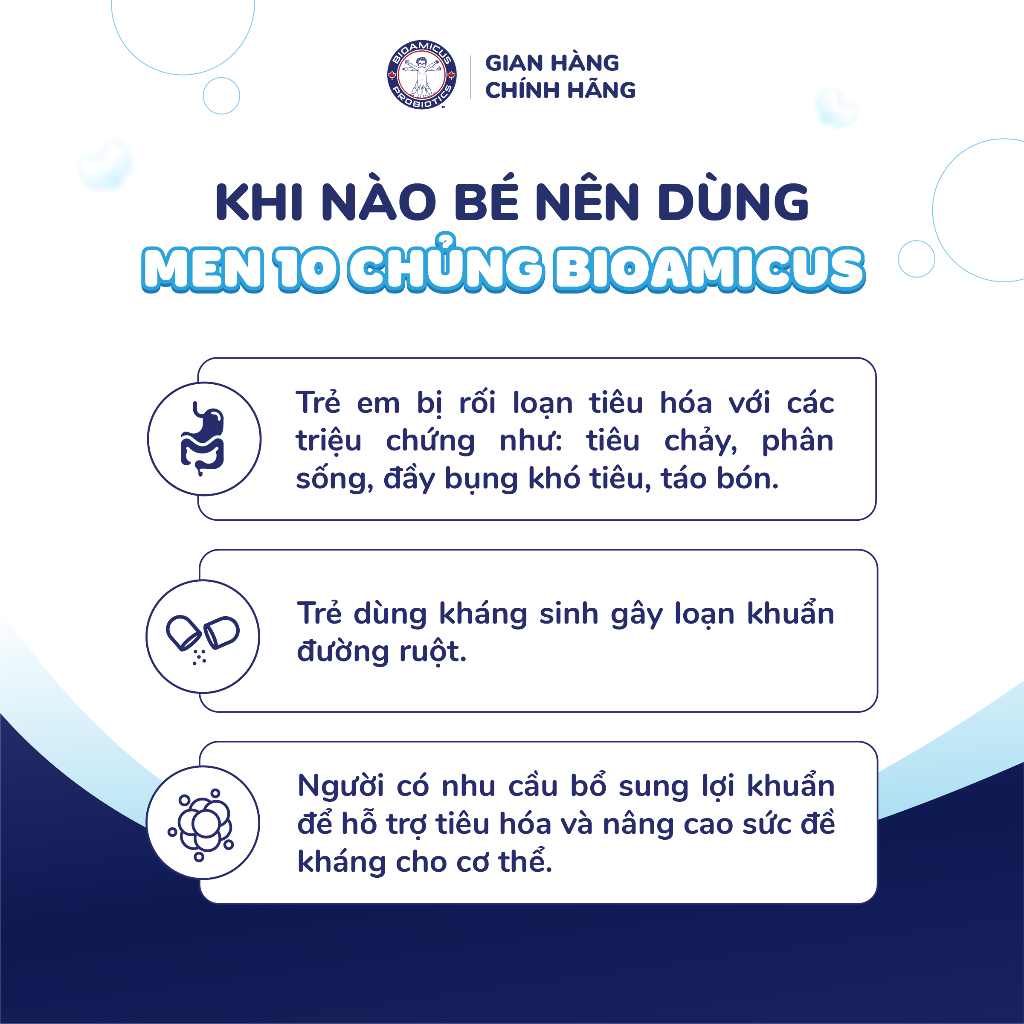 BioAmicus Complete 10 Chủng Hỗ Trợ Cải Thiện Hệ Vi Sinh Đường Ruột Cho Bé - Men Vi Sinh Cho Bé