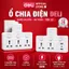 Ổ Cắm Chia Điện Deli, Ổ Cắm Điện Chữ T Công Suất 2500W Ổ Điện Nhiều Nguồn Tích Hợp Cổng USB &TypeC Sạc Nhanh 20W