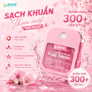 Dung dịch rửa tay kháng khuẩn 99% PURE FRESH 30ml – Thơm Mát, Dưỡng Da lưu hương đến 2h