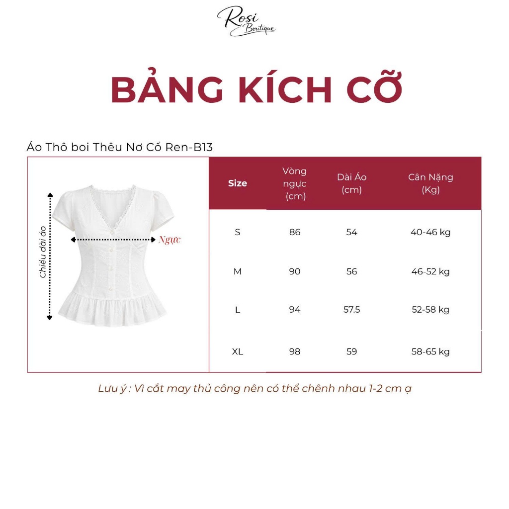 Áo kiểu nữ tay con cổ V viền ren vải mỏng nhẹ, phong cách Hàn Quốc thanh lịch xinh xắn 2026 B13