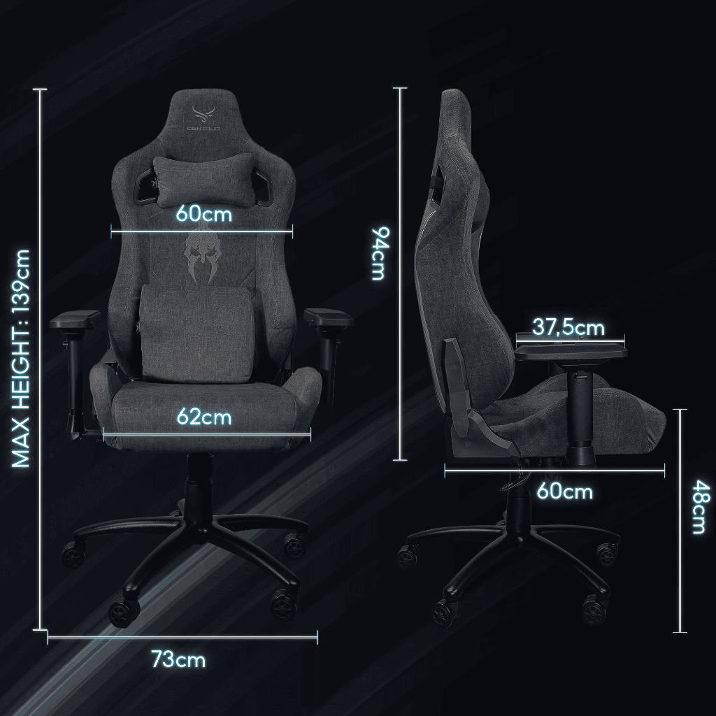 Ghế Gaming Centaur AKALI Da PU Siêu Mềm/ Nỉ Cao Cấp Mềm Mịn, Đệm Cao Su Non Đúc Nguyên Khối Chống Lún, Khung Full Thép | BigBuy360 - bigbuy360.vn