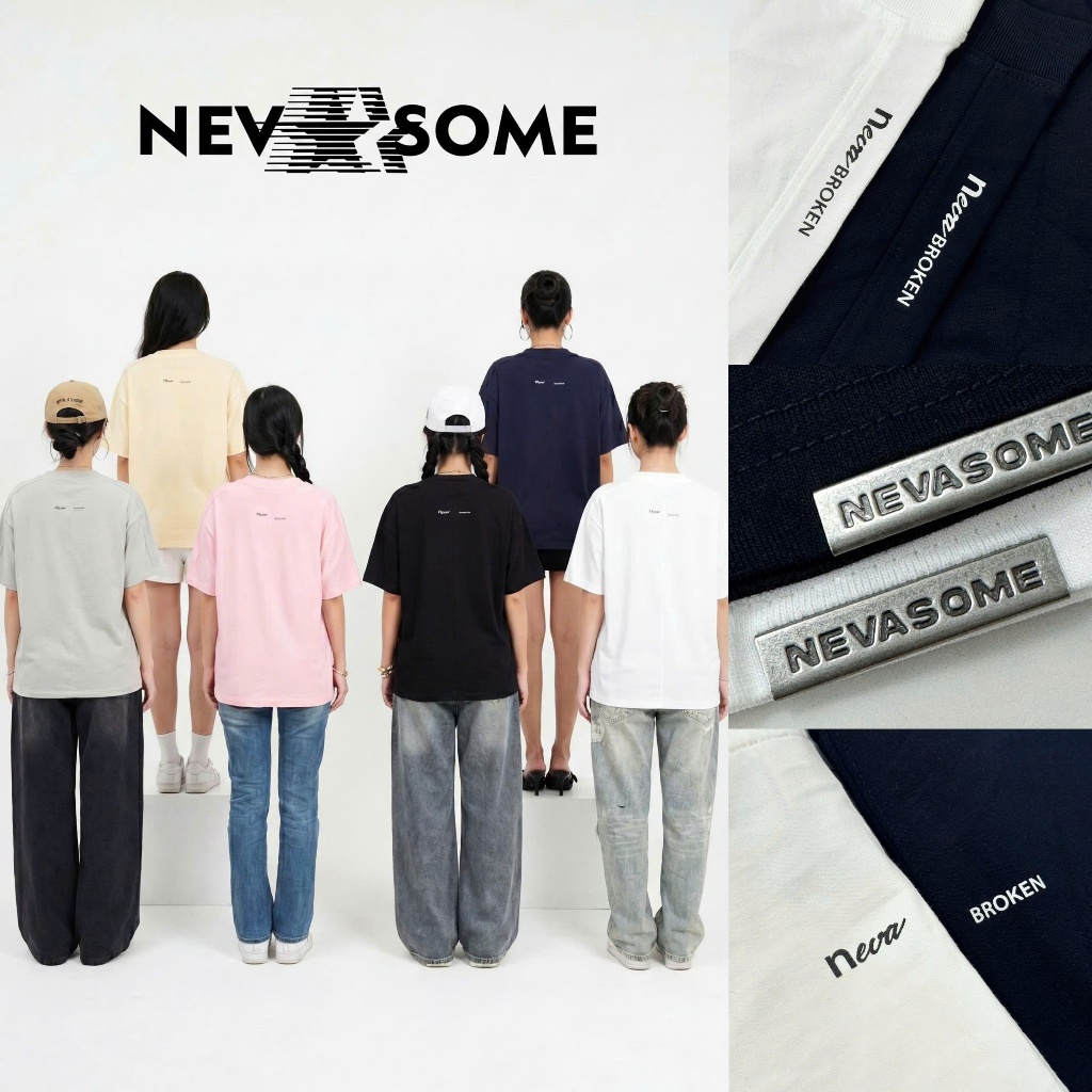 [NEW] Áo Thun Boxy Broken Nevasome Cotton 250gsm Local Brand Tay Lỡ Form Boxy Rộng Nam Nữ Menswear Womenswear