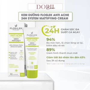 Kem kiểm soát dầu và điều tiết nhờn Floslek Anti Acne Mattifying Cream 50ml