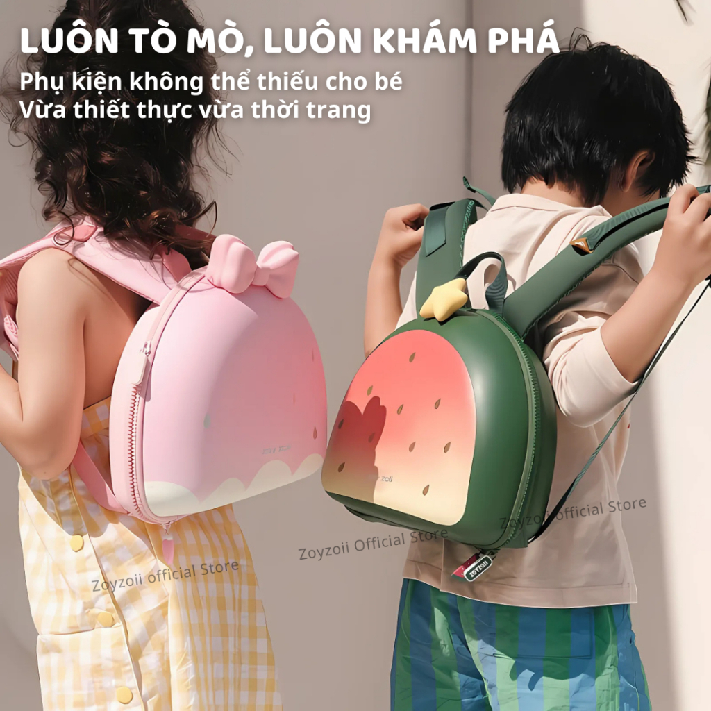 Balo Cho Bé Mầm Non Zoyzoii Fruit Series Backpack B8 Balo Đi Học Siêu Nhẹ Thiết Kế Trái Cây Cho Bé