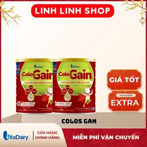 Combo 6-12 Lon - Sữa bột Colos Gain 800g - Tăng Cân Nhanh - Vitadairy - Hàng chính hãng
