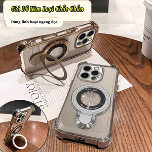 Ốp Lưng Cao Cấp Có Giá Đỡ Từ Tính Sang Trọng Bảo Vệ Camera Cho iP 1716/15/14/13/12/11/Plus/Pro/MAX