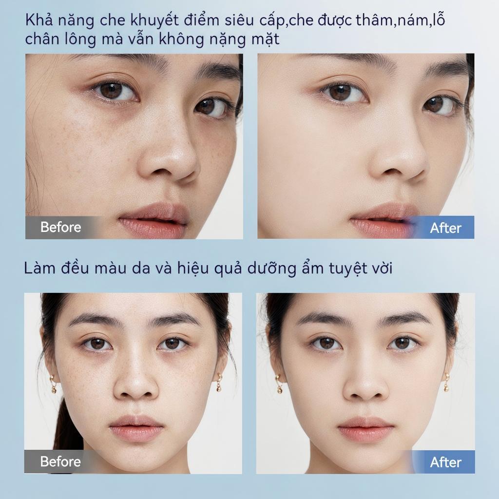 SADOER BB Kem nền cushion,kiểm soát dầu,chống nước,giữ nếp lâu,SPF20 PA++++