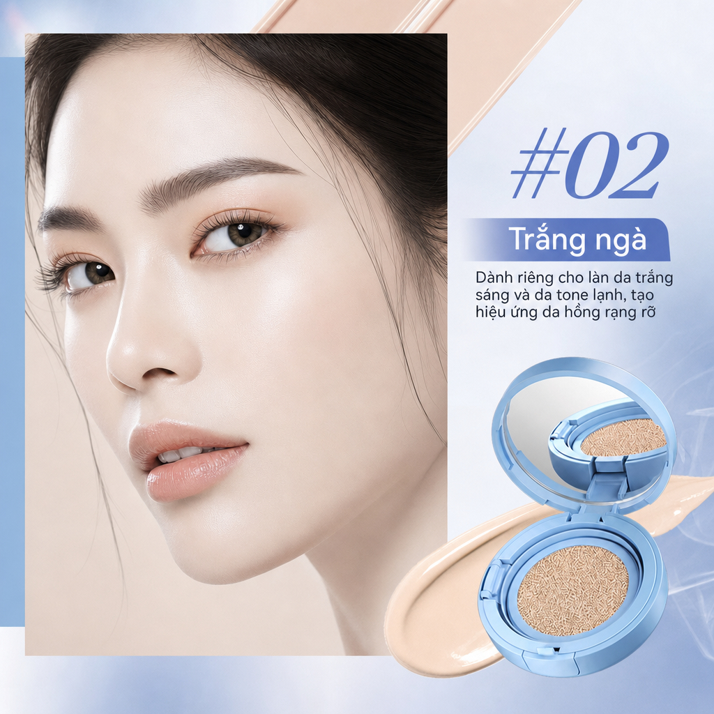 SADOER BB Kem nền cushion,kiểm soát dầu,chống nước,giữ nếp lâu,SPF20 PA++++