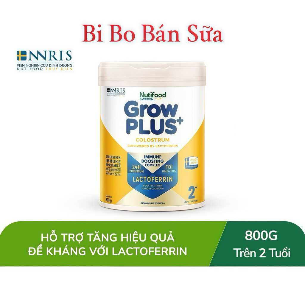 Sữa Bột Nutifood Sweden GrowPLUS+ Colostrum Lactoferrin 2+ Lon - 800g