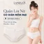 Quần lót nữ cotton cao cấp kháng khuẩn thoáng khí, Quần chip nữ viền ren co giãn LANIXA L6444