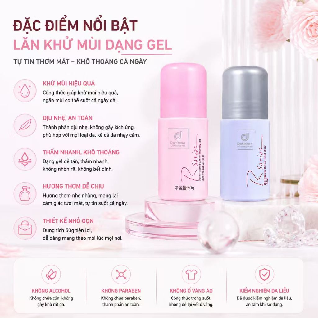 Lăn Khử Mùi R Series Deodorant Hương Nước Hoa, Lăn Nách 50g Khô Thoáng