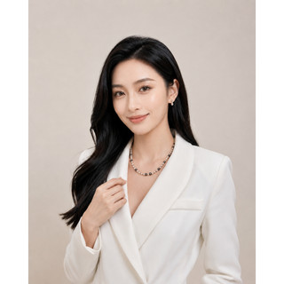 [N1164] Vòng Cổ, Dây Chuyền Ngọc Trai Đá Nhân Tạo, Chuỗi Hạt Ngọc Trắng Đen Xám, Sang Trọng - DAISYN