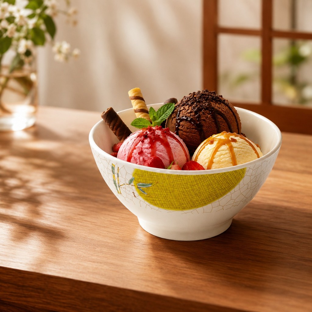 Bát Tô Phíp ( Melamine A5 ) Hoa Văn Hình Lá Tre Dùng Cho Nhà Hàng Khách Sạn 35010